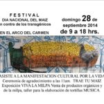 Festival: DIA NACIONAL DEL MAIZ en contra del maíz transgenico