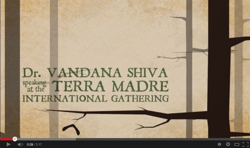 Launch of 'Scarcity' animation video based on Vandana Shiva's speech at TerraMadre 2008