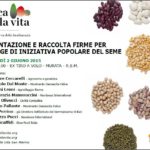 Presentazione e raccolta firme per la legge di iniziativa popolare del seme