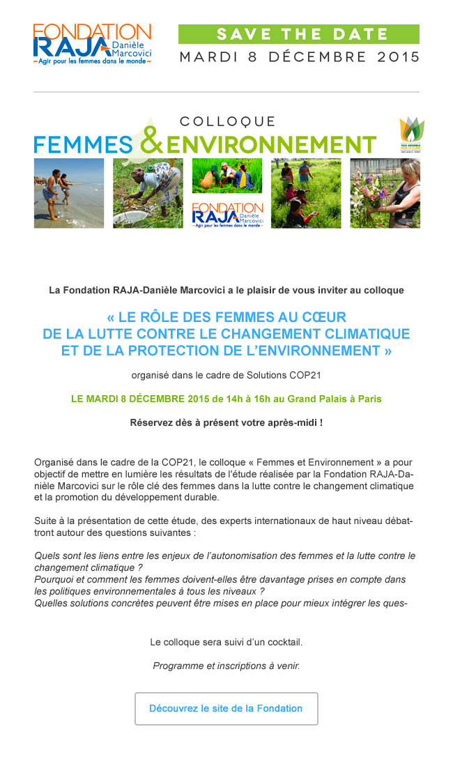 Un colloque Femmes & Environnement / Women & Environment: a debate