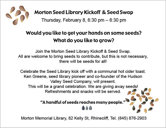 Morton Seed Library Kickoff & Seed Swap