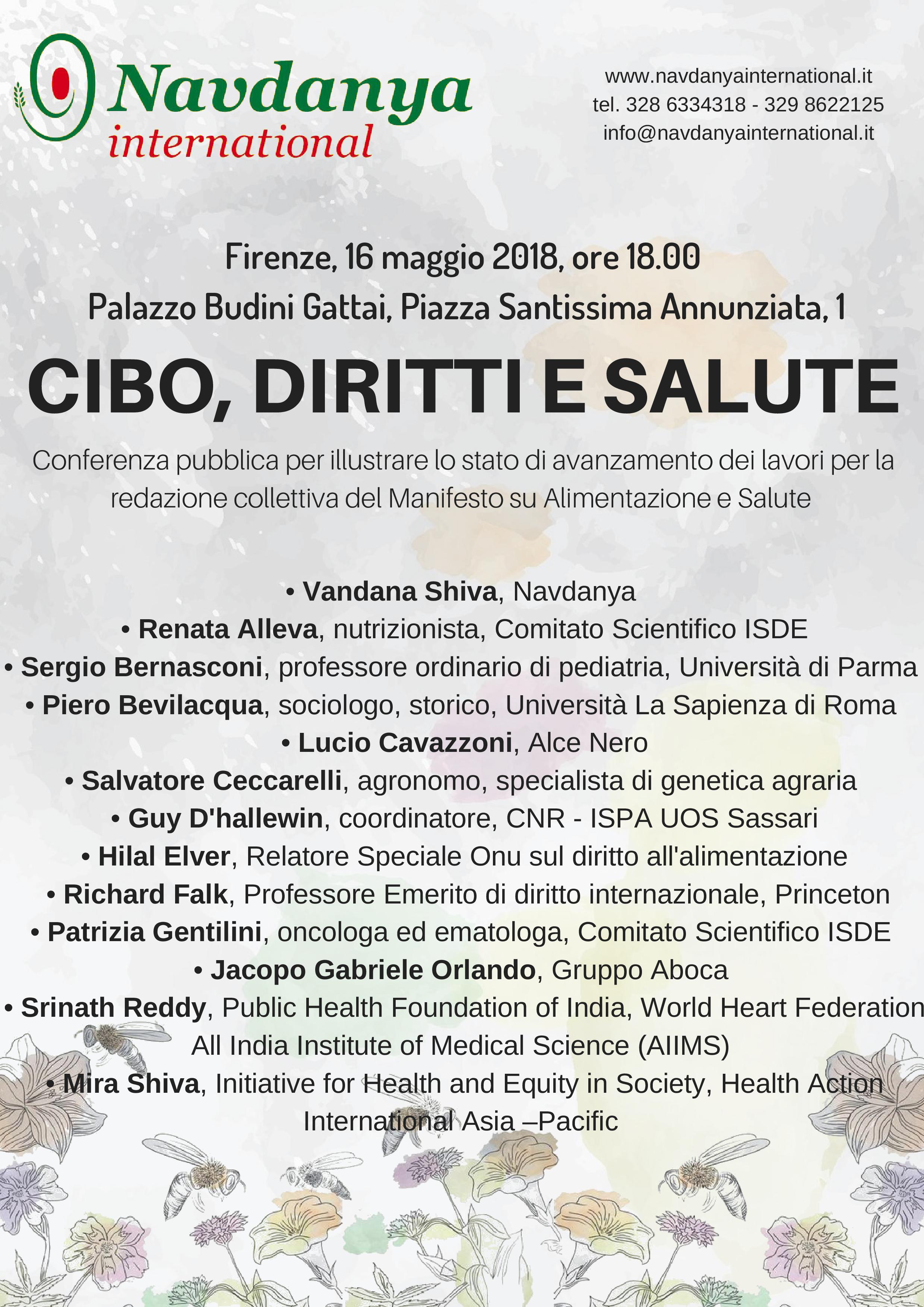 Public Conference in Florence: Food for Health