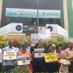 India For Safe Food (IFSF) protest outside the office of FSSAI
