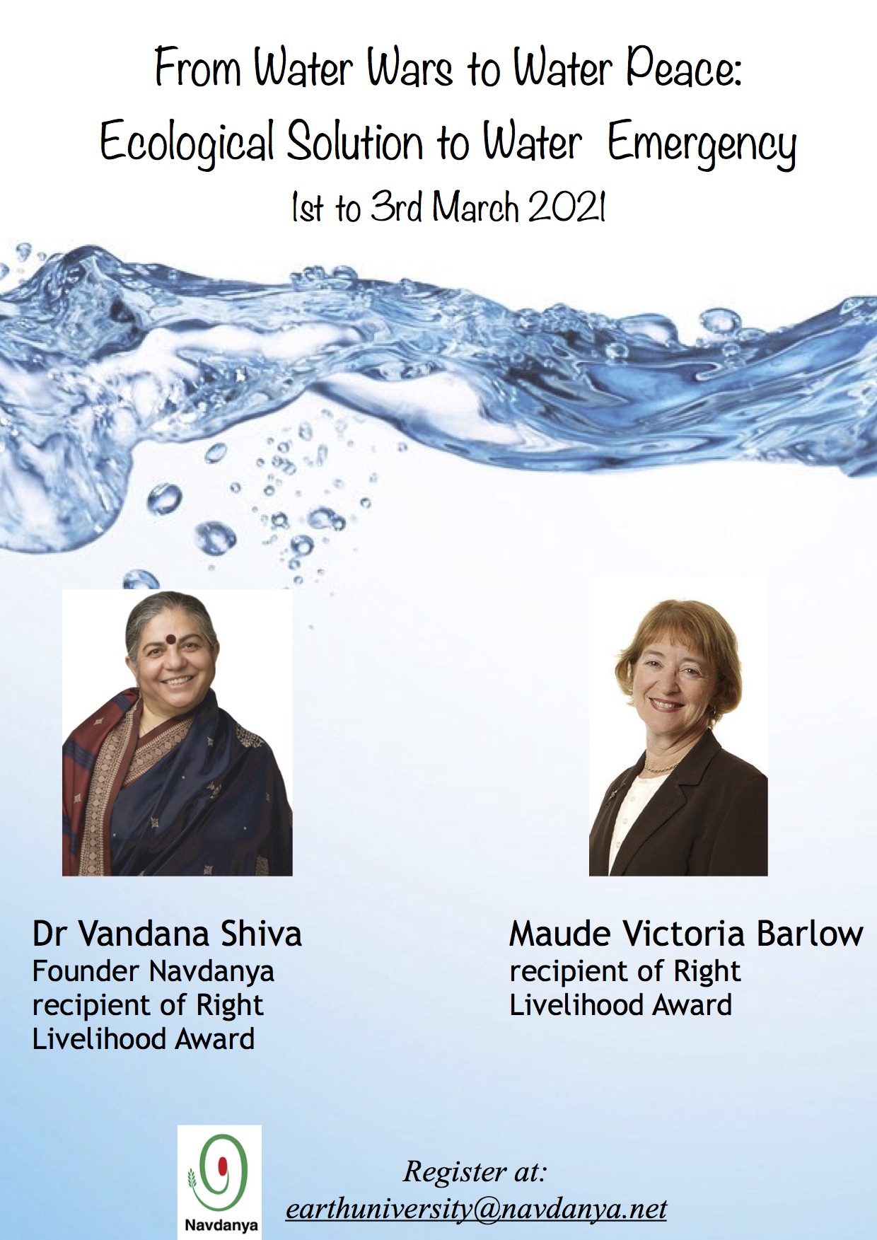 From Water Wars to Water Peace: Ecological Solution to the Water Emergency